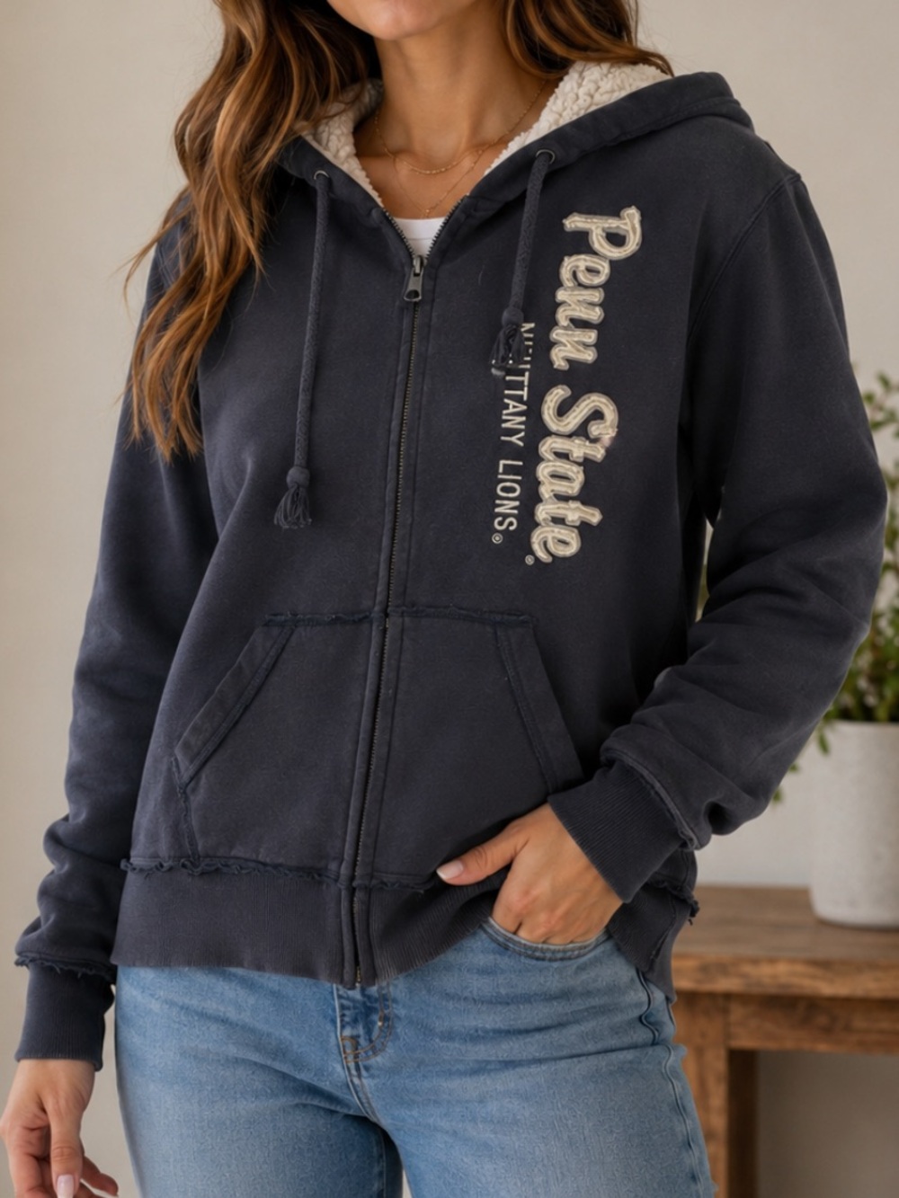 COLOSSEUM ATHLETICS Penn State Zip Up Hoodie Collegiate Large